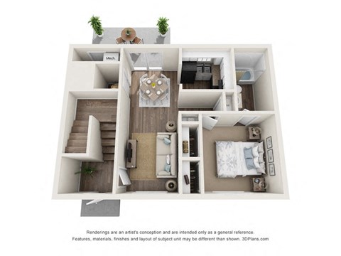 a 1 bedroom floor plan  villas at spring creek